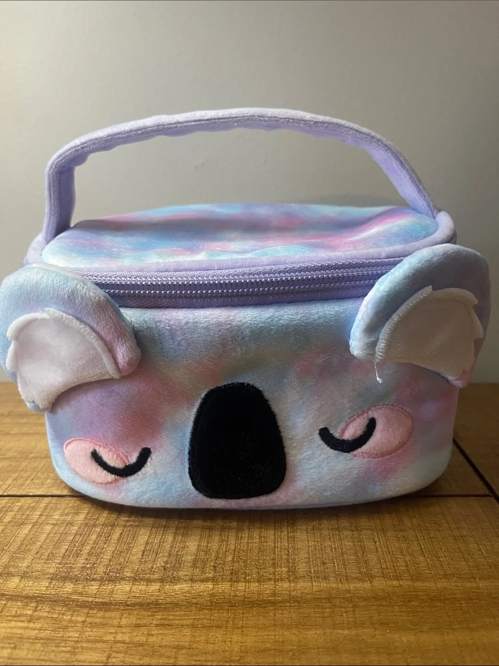 Kids Plush Koala Small Travel Bag Bag - Pastel Tie-Dye